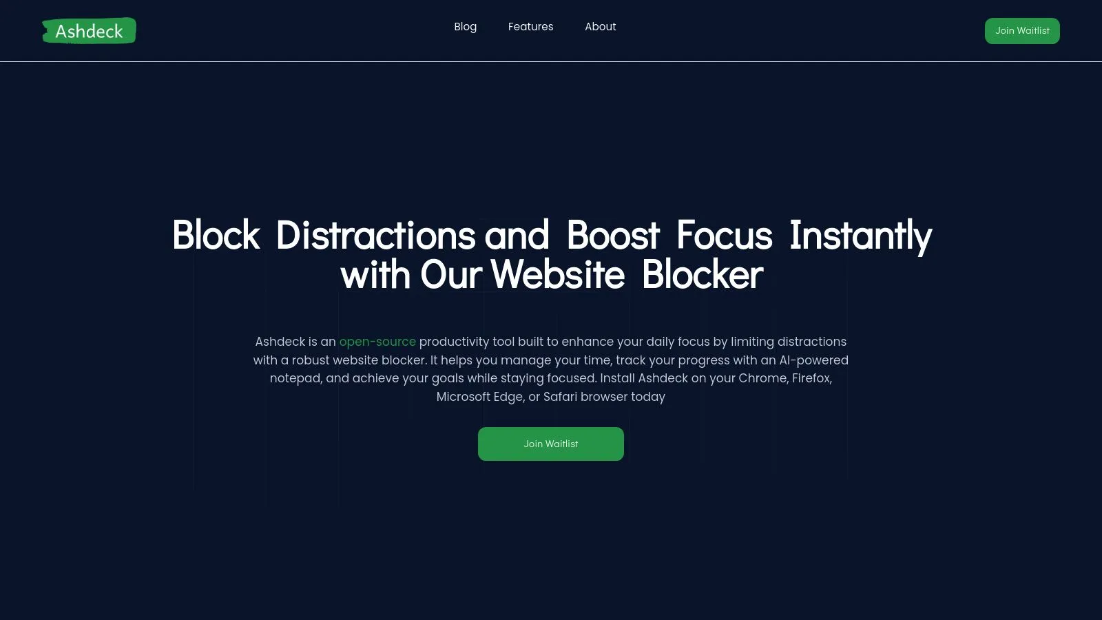 Featured image of Ashdeck website