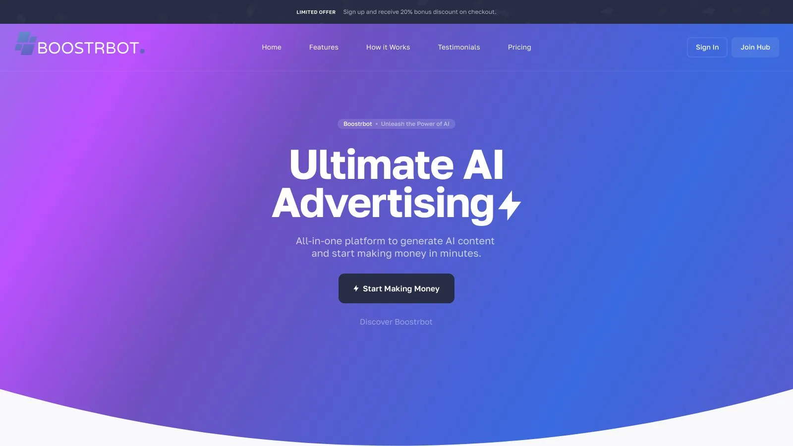 Featured image of Boostrbot website