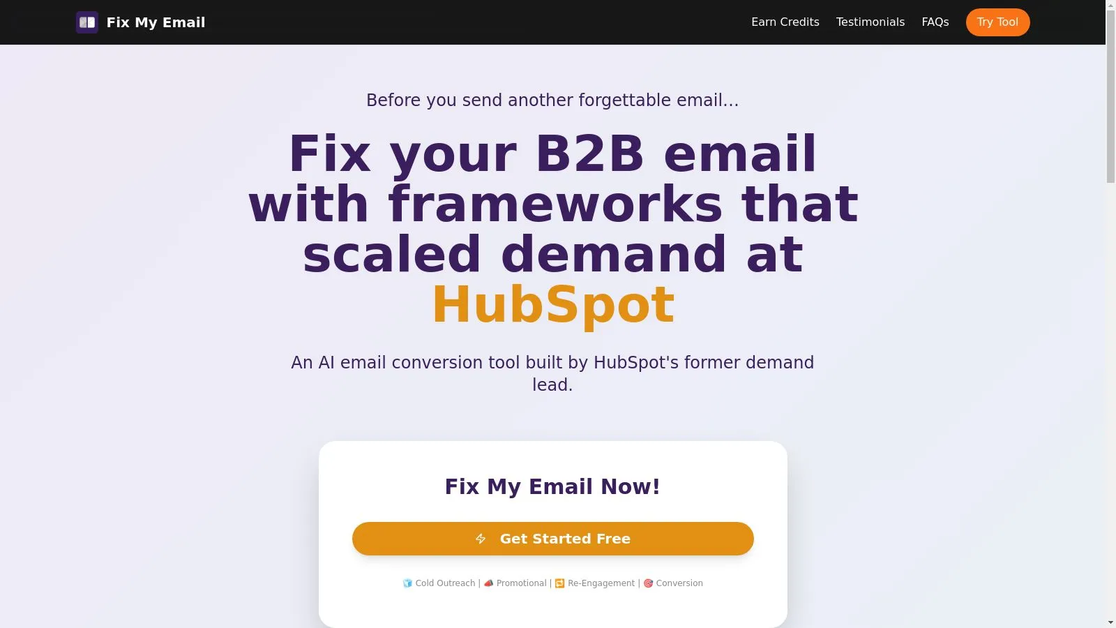 Featured image of FixMyEmail website