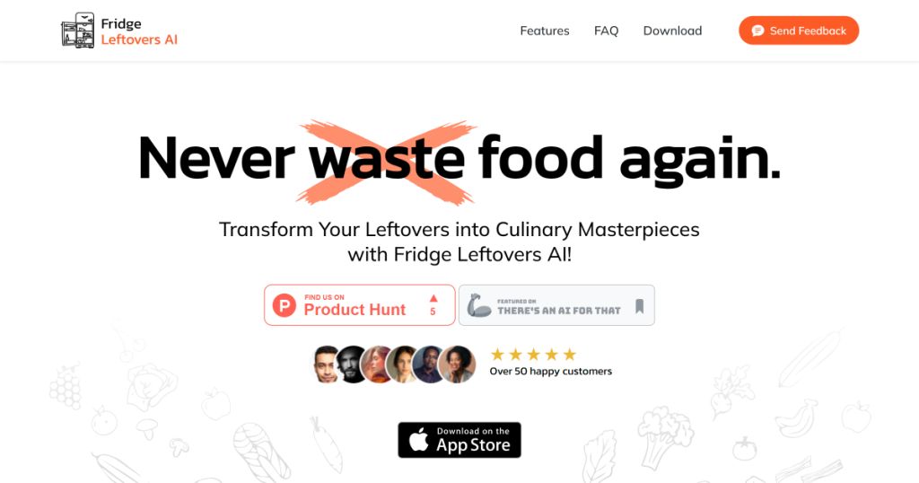 Featured image of Fridge Leftovers AI website