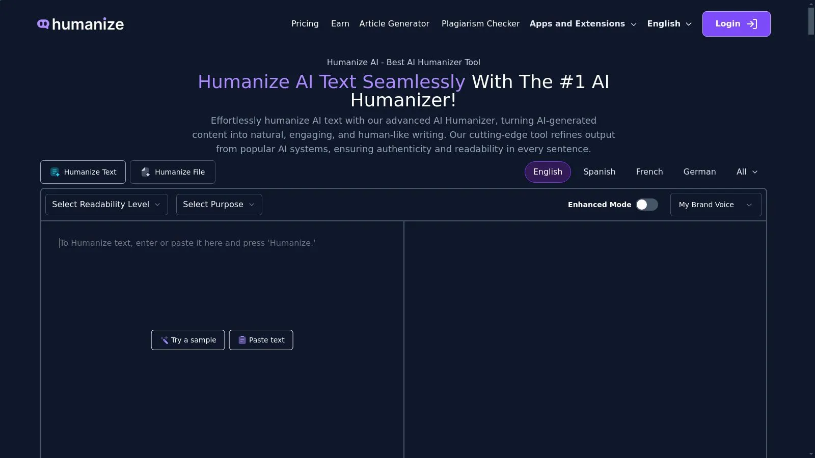 Featured image of Humanize AI website