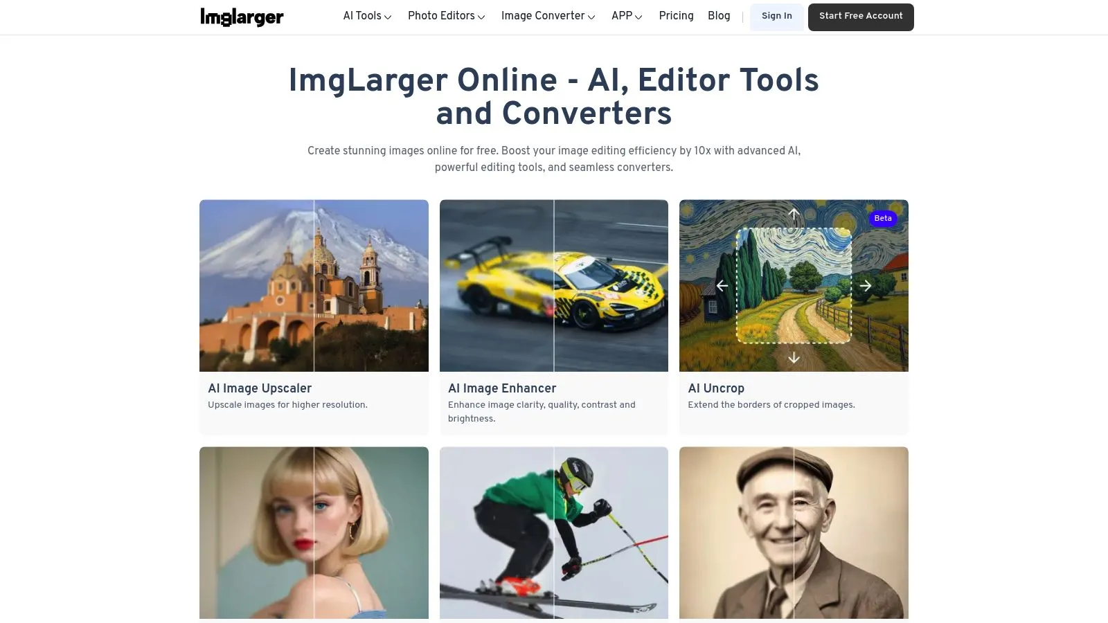 Featured image of Imglarger website