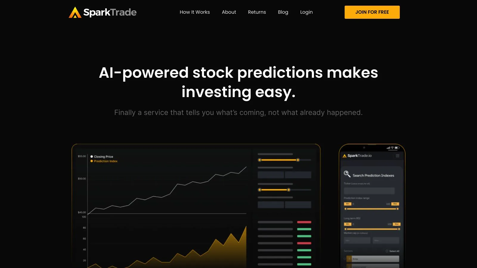 Featured image of SparkTrade.io website