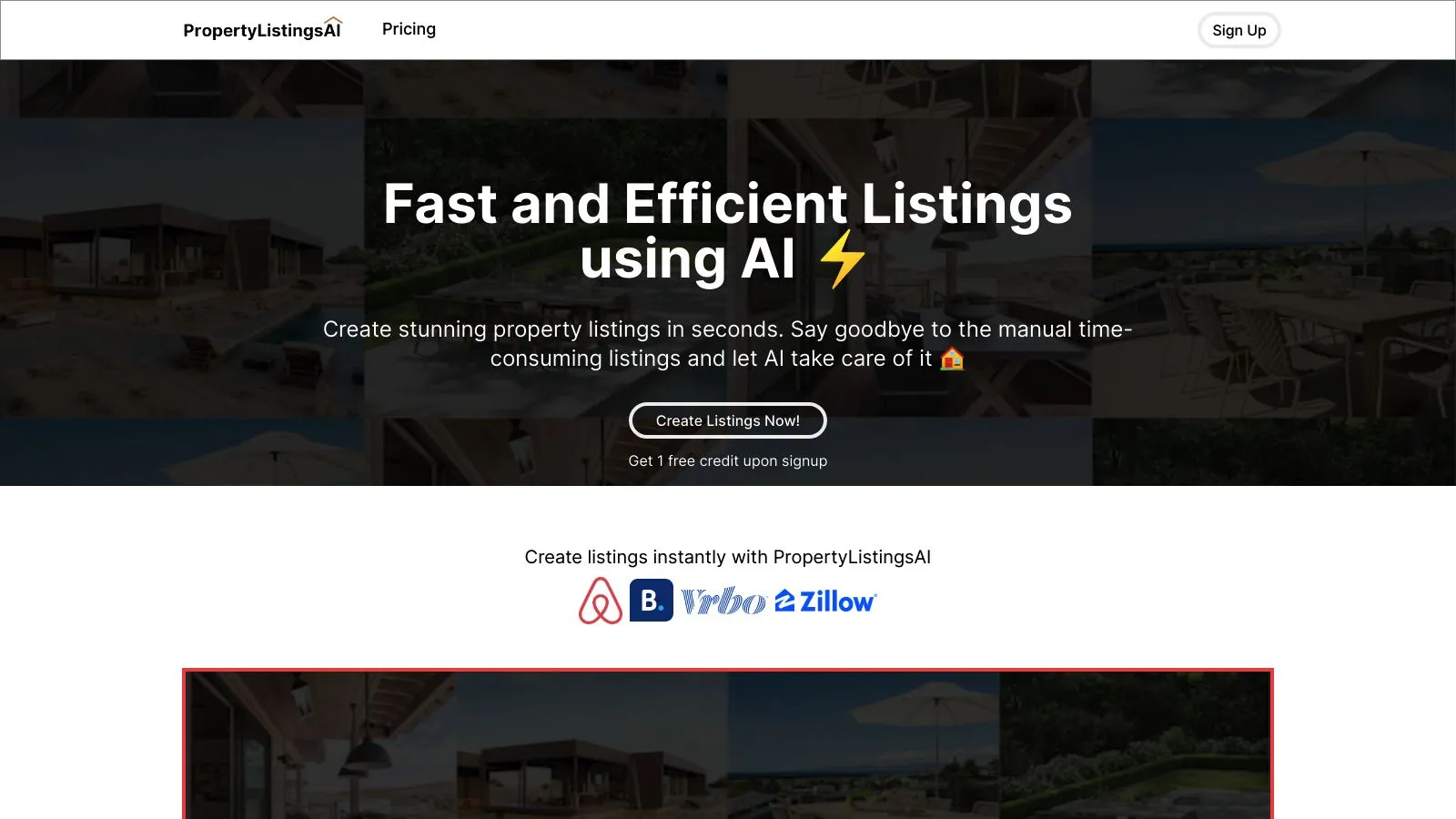 Featured image of Property Listings AI website