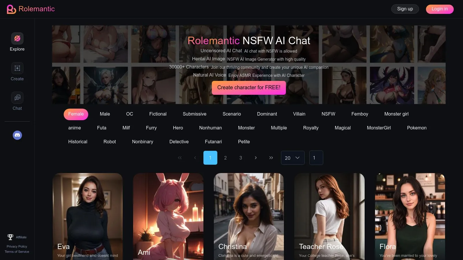 Featured image of Rolemantic AI Chat website