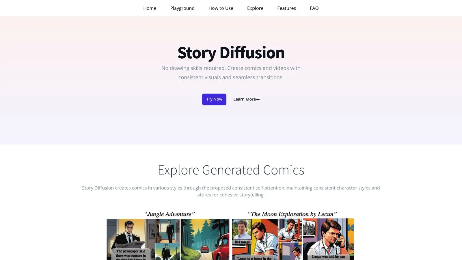Featured image of Story Diffusion website