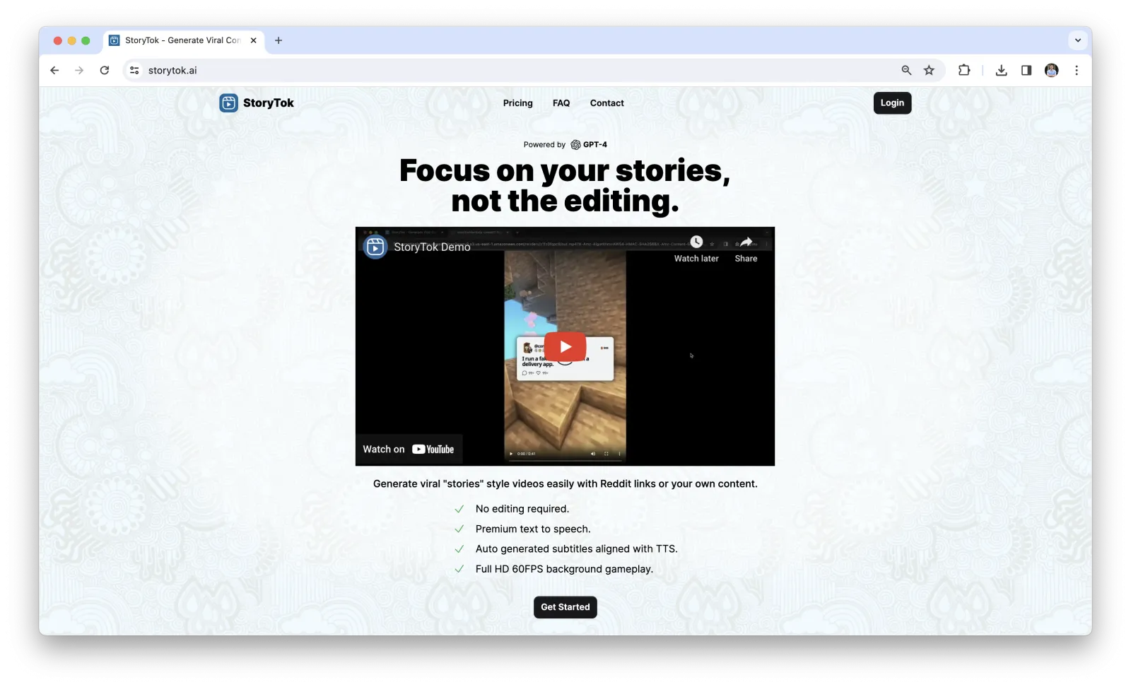 Featured image of StoryTok website