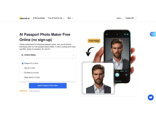 AI Passport Size Photo Maker Free Online | Supawork AI (No sign-up)
