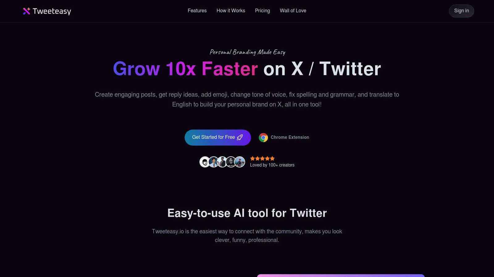 Featured image of Tweeteasy website