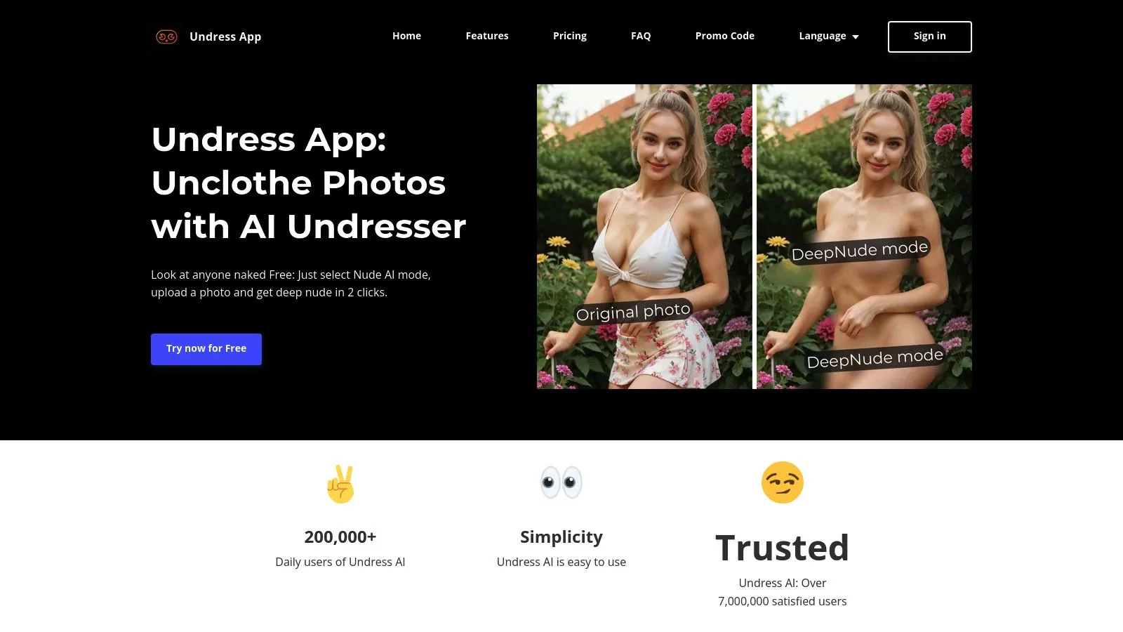 Featured image of Undress App website