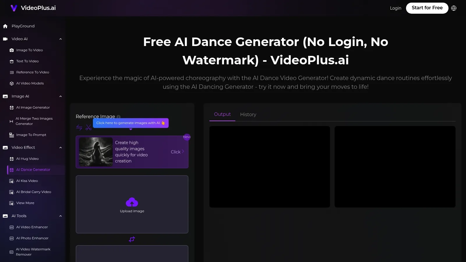 Featured image of AI Dance Generator website