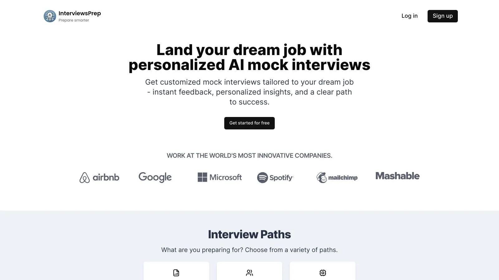 Featured image of Interviews Prep website