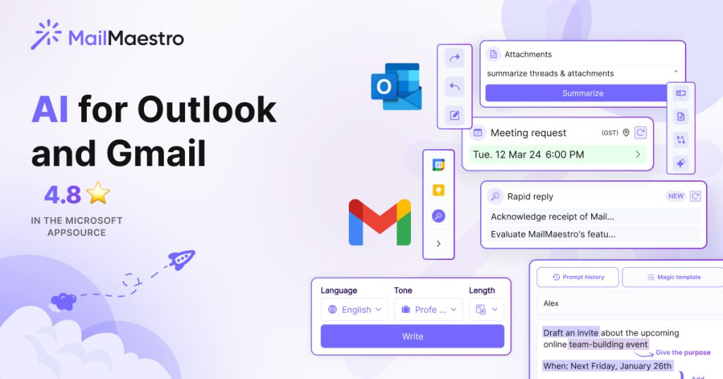 Featured image of MailMaestro website